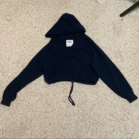 Cropped Sweater with Hoodie - Picture 1 of 2